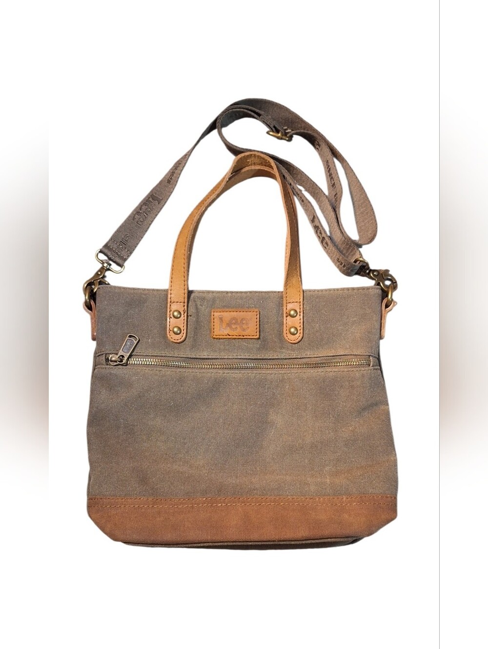 Lee Waxed Canvas Tote Crossbody Bag